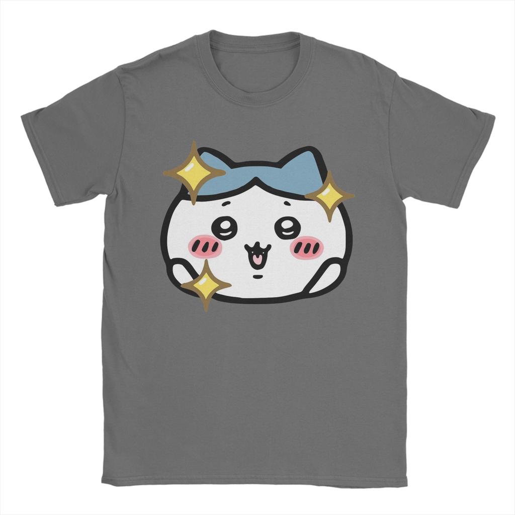 Hachiware Sparkle Chiikawas T Shirts Unisex Cotton Funny TShirt O Neck Tee Shirt Short Sleeve Clothes Plus Size