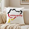 NNurburgringS Sport Car Cushion Cover Linen Pillowcase Soft  for Sofa Bed Home Room Decor