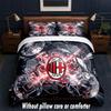 AC Mailand Design Bett Bettwäsche Set 1 Bettbezug + 2 Kissenbezüge Weich Atmungsaktiv Haushalt Bettwäsche