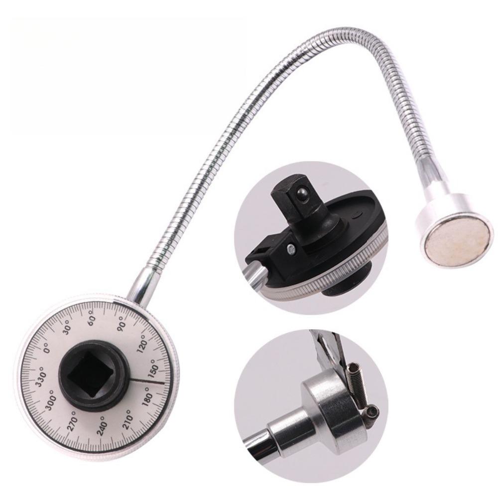 High-Quality 1/2" Torque Protractor - Pointer Dial Angle Gauge & Torque Angle Meter for Auto Repair Precision Torque Measurement