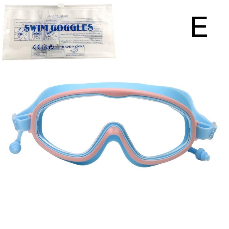 Kids Swimming Goggles Big Frame HD Wide View Anti-Fog Waterproof Soft Silicone Swim Mask for Kids Swim Training