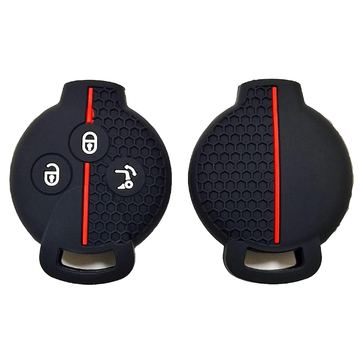 

Silicone Car Key Case Cover for Mercedes Benz Smart 450 Brabus 451 Chiave Crossblade Fortwo Roadster K Forfour City Coupe Cabrio