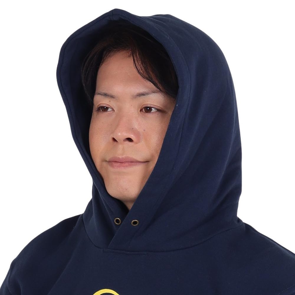 CHUMS Booby Face Pullover Navy X Yellow Parka, Men's,