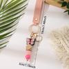 1Pcs Butterfly Silicone Beaded Keychain Personalized PU Leather Bag Charm for Camping Backpack Decor Ornament
