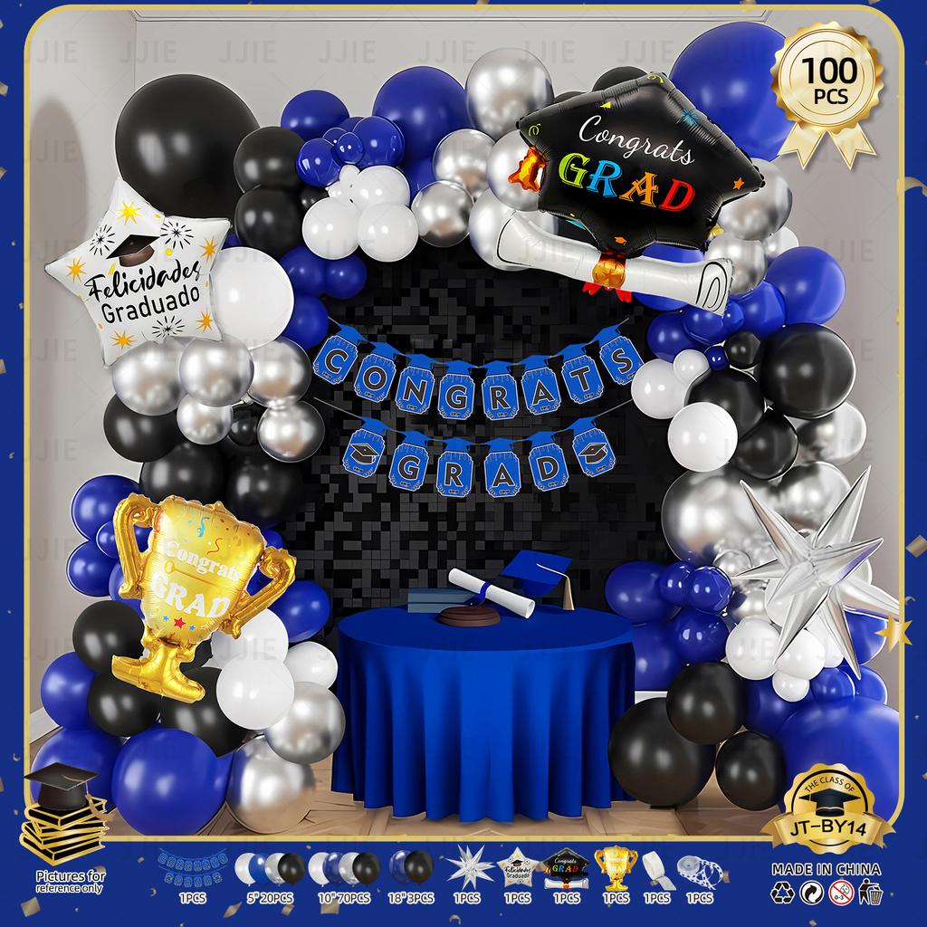 Graduation Party Decoration Balloon Graduation Season Decoration Doctor Hat Cartoon Aluminum Film Balloon Graduation Celebration Set