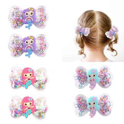 2 Stück Mode Meerjungfrau Haarspangen für Mädchen Cartoon Bunte Haarnadeln Baby Kinder Dekorative Haarspangen Niedliche Boutique Haaraccessoires