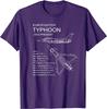 Eurofighter Typhoon Jet Flugzeug Flugzeug Herren T-Shirt Kurzarm Lässig Baumwolle Rundhals Hemden