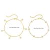 2pcs Set Bohemia Cute Yellow Small Daisy Flowers Pearl Double Layer Fold Wear Anklets for Women Summer Beach Charm Jewelry Gifts