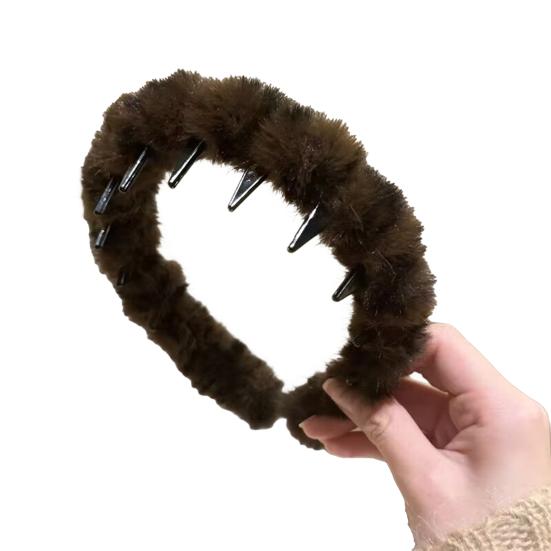 Women Headband Ribbon Decor Anti-slip Teeth Headband Lightweight Versatile Hair