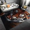 Fierce Tiger Printed Carpet for Living Room or Bedroom, Animal Design Suitable for Use As an Anti-slip for Living Room Bedroom Sofas