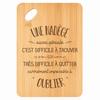 Cutting Board - PLANETEE - A Nadège Also Great - Bamboo - 30x20x1 Cm - Engraved, Hanging Hole