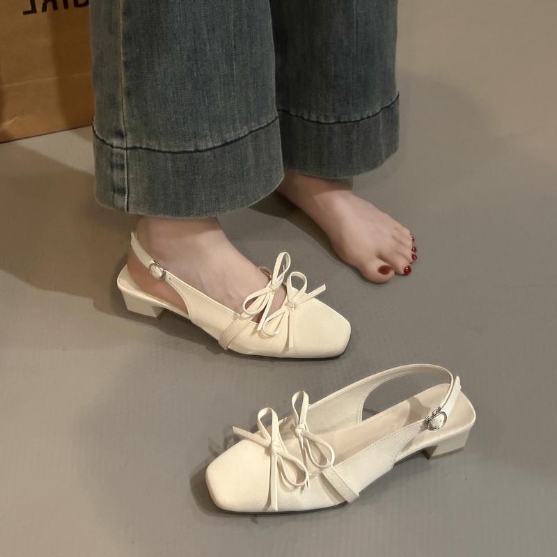 Fashion New Women's Boat Shoes Square Toe Slip On Flat Shoes Double Bow Ballet Flats Girls Princess Leather Shoes Spring Zapatos Mujer
