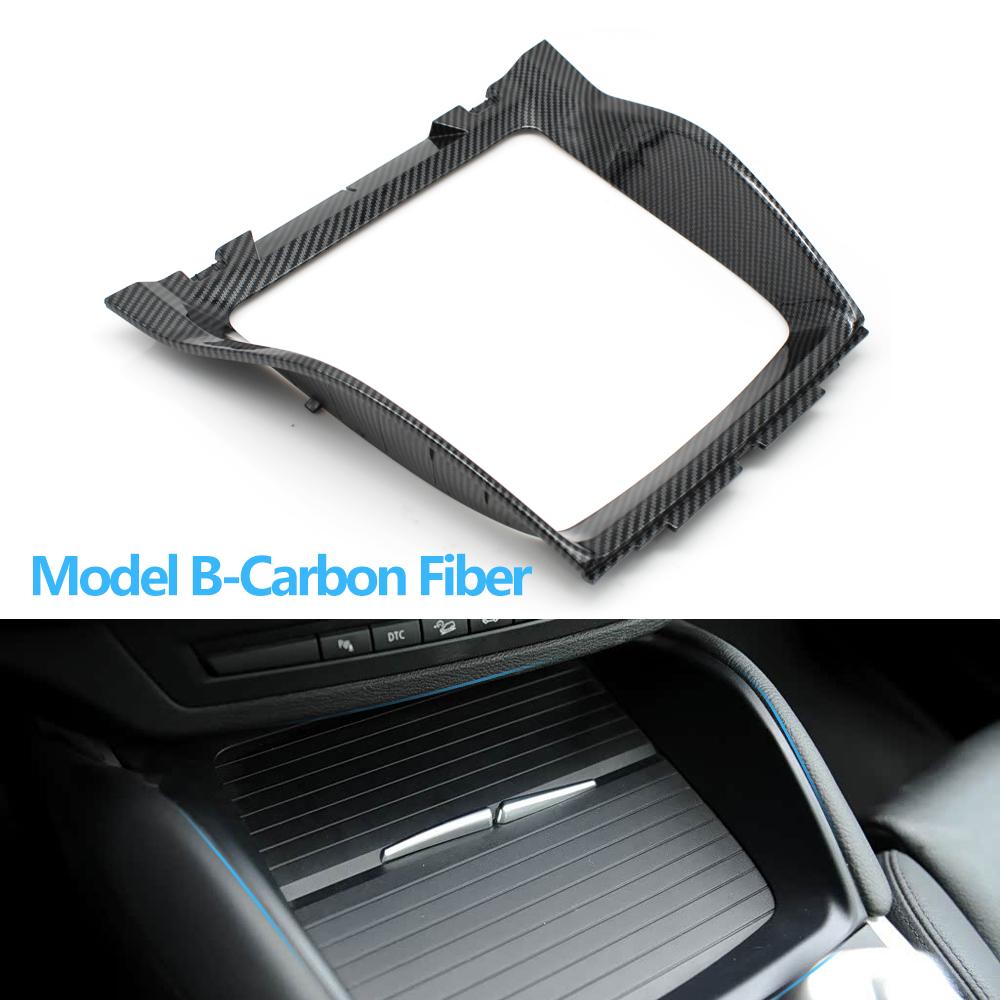 Car Front Center Console Panel Bezel Water Cup Holder Decorative Trim Cover For BMW X5 X6 E70 E71 E72 51166956756 51169129401