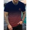 3D Bull Head Print Summer Casual Men's T-shirt Urban Street Fashion Men's Short-sleeved Shirt Outdoor Sports and Fitness Men's S