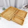 Handwoven Rattan Storage Tray Rattan Tray Tabletop Organization Snack Storage Basket Serving Tray Cake Wicker Rattan Basket