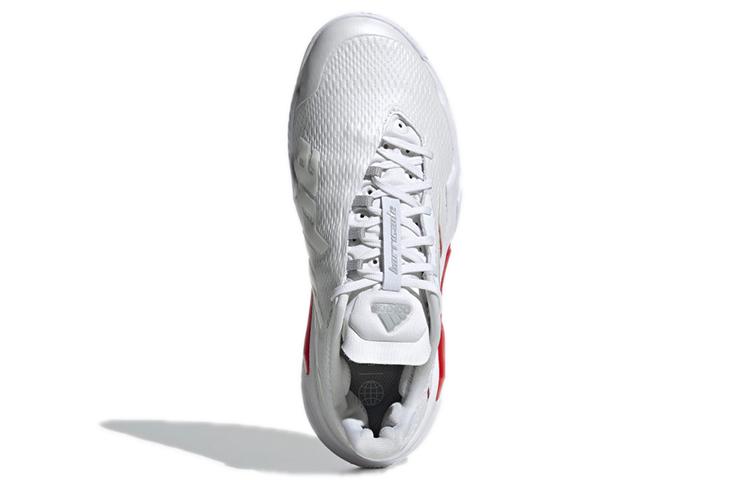 Women's Sneakers Adidas Wmns Barricade 'White Silver Metallic Red'