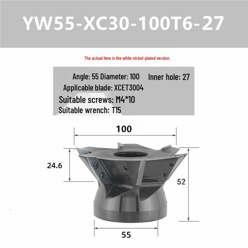 Long-Edge Dovetail Cutter Holder for XCET3004 Milling: 55°, 60°, 75° V-Groove & Disc Bottom Cleaning