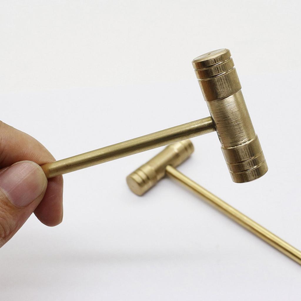Mini Multifunction Tiny Hammer Tool Brass Hammer Hand Repairing Tools Micro Hammer for Eating Walnut Watchmaker
