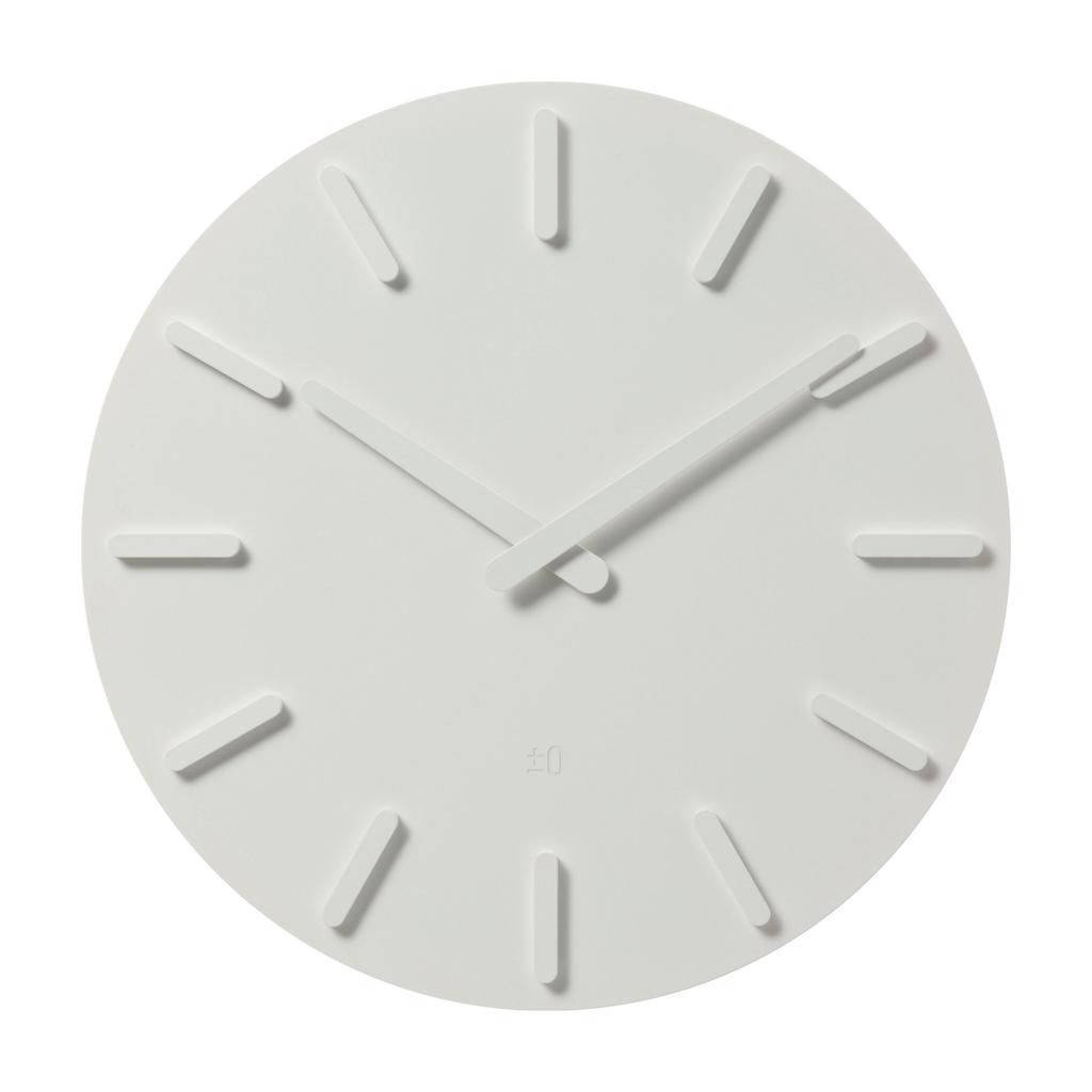 ±0 Plus Minus Zero Wall Clock J030 White ZZC-J030(W)
