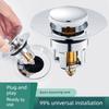 Sink Basin Pop-Up Core Anti-Odor Drain Plug Washbasin Press-Type Drain Filter Universal