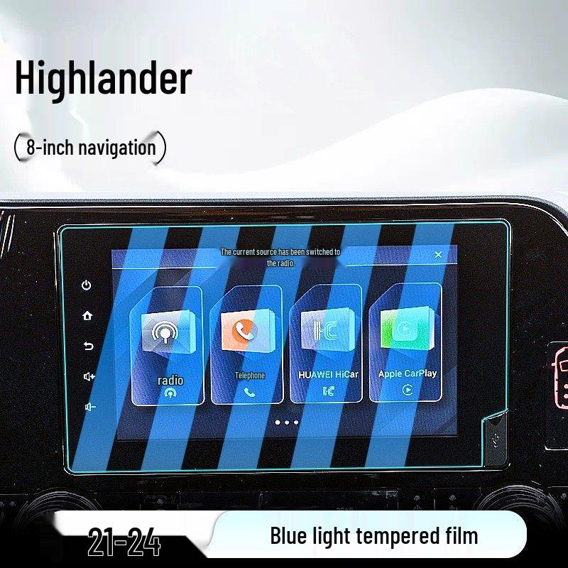 Toyota Highlander 2025 Center Console Navigation Screen Protector Tempered Film