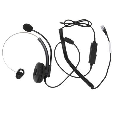 Single Ear Wired Headset Noise Canceling HD Calling Telephone Headset for Call Center Office Business Online Course
