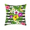 Tropical Decoration Print Cushion Cover Polyester Green Plant Throw Pillow for Sofa/Home Decorative Pillowcase