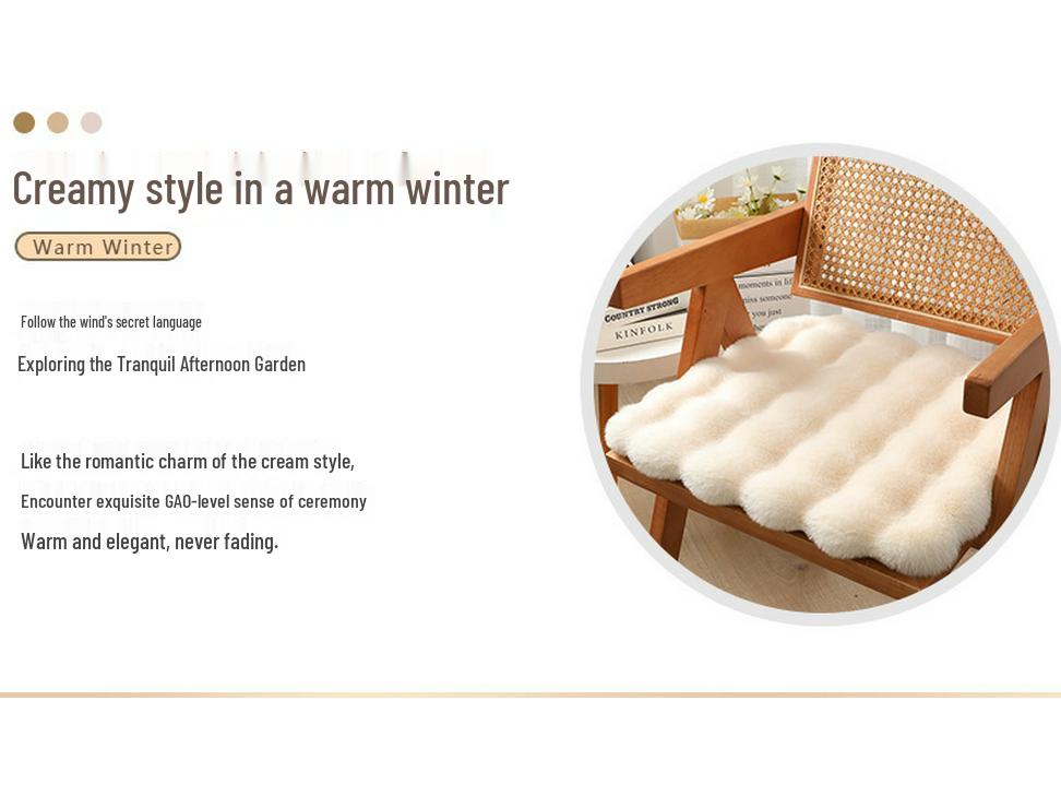 Plyšový bublinkový fleecový polštář na jídelní/kancelářskou židli pro dlouhé sezení