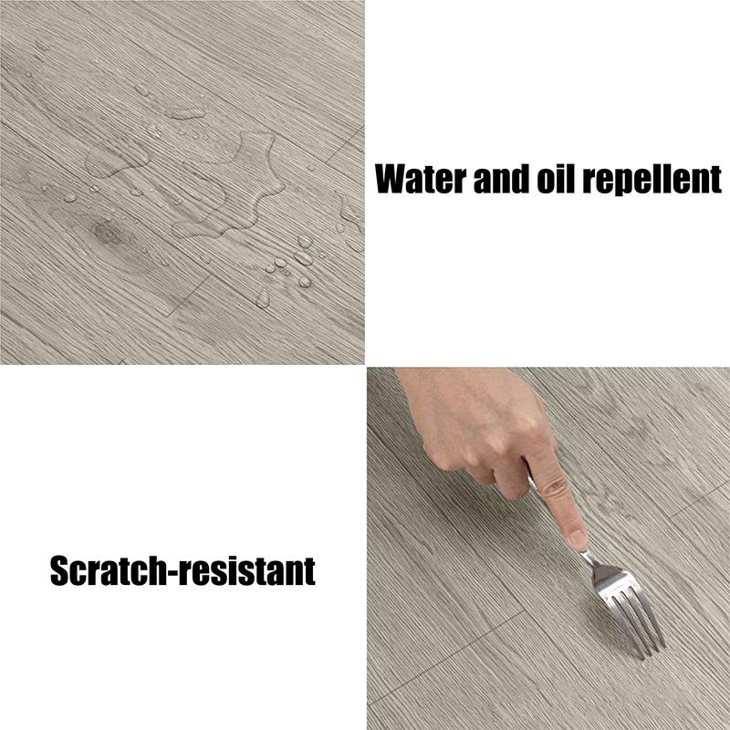 Anti Fouling Wood Pattern Floor Sticker Self Adhesive Waterproof Wear Resistant Flooring for Kitchen Room Renovation