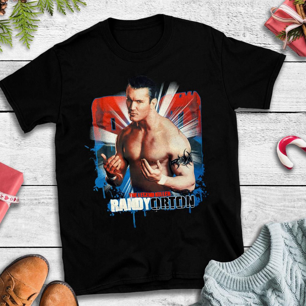 Rare Randy Orton Black Color 100_ Cotton Shirt 1side Adults CM079 Unisex T-Shirt M