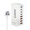 240W GaN Desktop Charger with 8 USB-C Ports, Supports PD 3.0 Fast Charging and Is Compact & Portable
