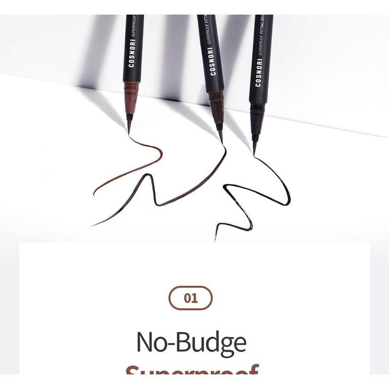 Cosnori Superproof Fitting Brush Eyeliner - 3 Colors