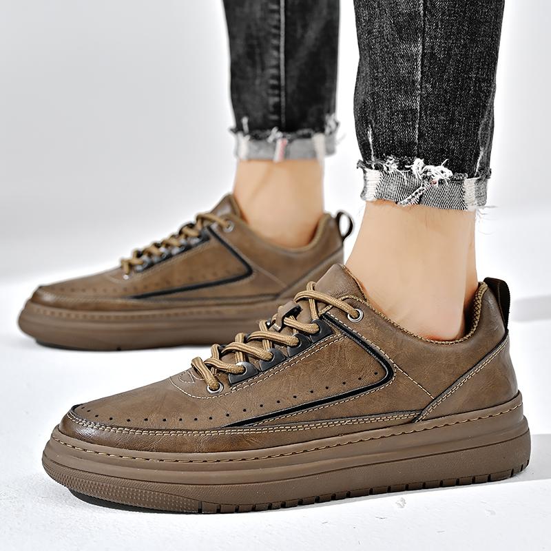 Fashion Men's Leather Shoes Casual Shoes Sneakers