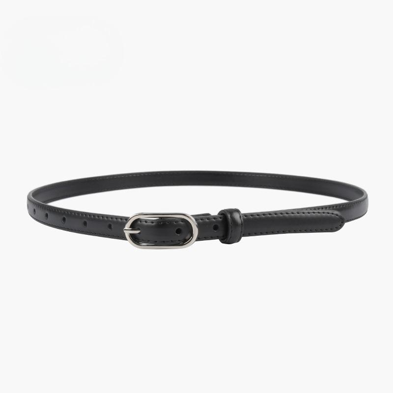 Slim Genuine Leather Women's Belt Belt Women's Style with Jeans Casual Pants Simple and Versatile Dress Decoration Summer