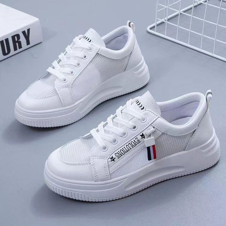 

Весна 2024 года, новые универсальные спортивные туфли для серфинга, летние дышащие сетчатые туфли, летние повседневные маленькие белые туфли, женская обувь 35 чёрный