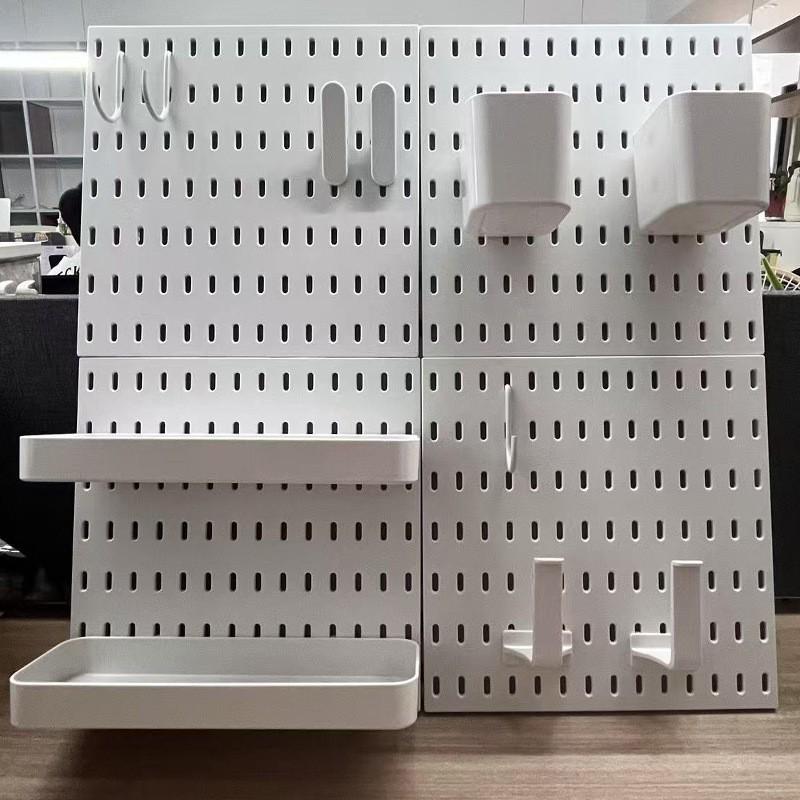 Pegboard No-Drill Wall Storage Rack for Kitchen & Home Accessories