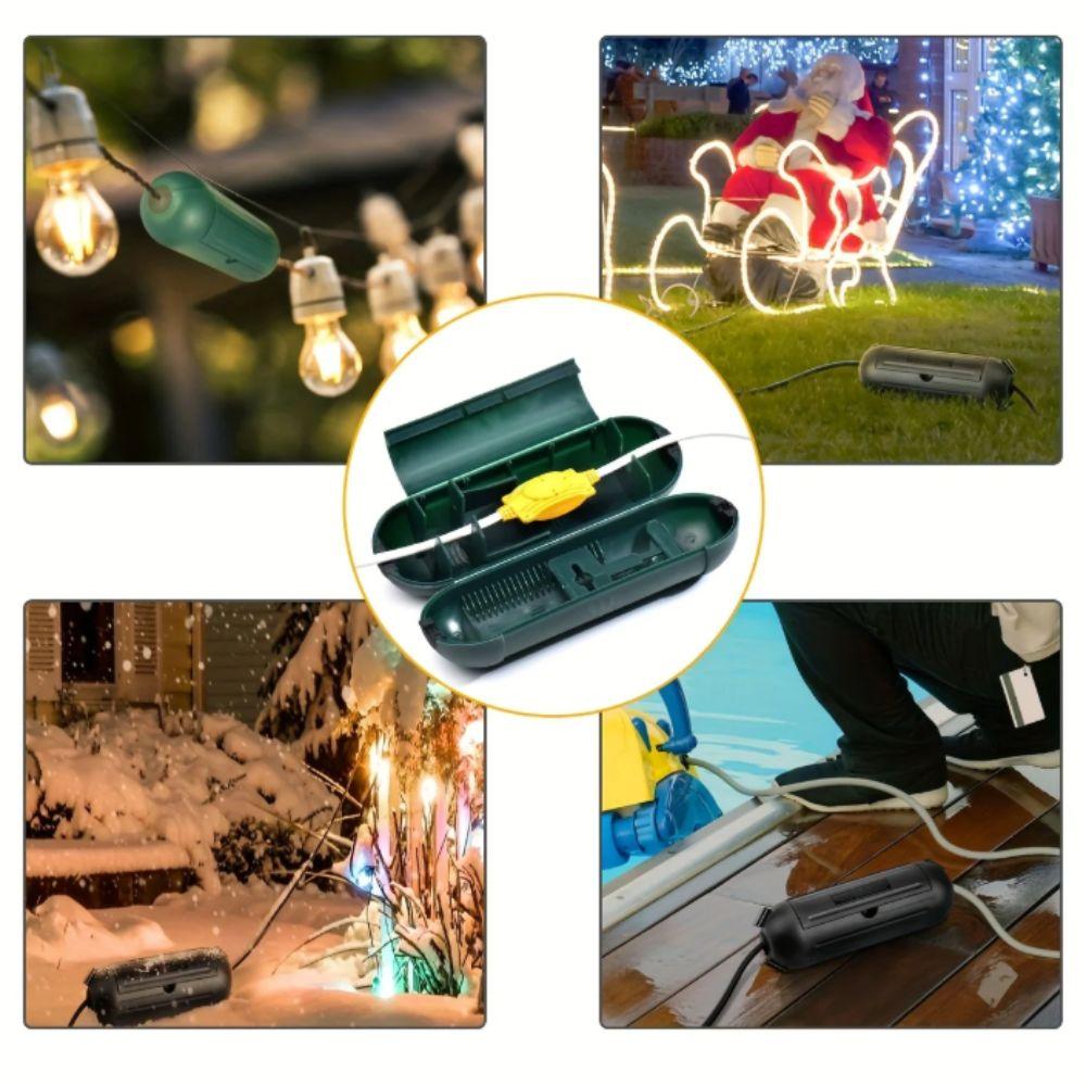 ABS Material Extension Cord Cover Rainproof Seal Outdoor Extension Cord Cover Indoor Use