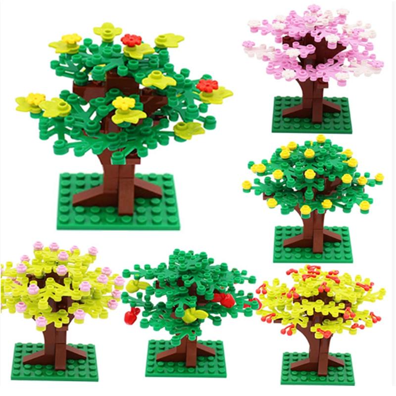 City Trees Building Blocks MOC Coconut Tree Blocks Jungle Garden DIY Toys for Children Gifts Compatible Classic Bricks Kids Toys