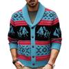 Men's European Retro Jacquard Knit Cardigan - Outdoor Winter Sweater SY0173