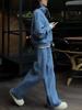 2025 Autumn/Winter Casual Warm Luxury Loose Wide-Leg Pants Two-Piece Set