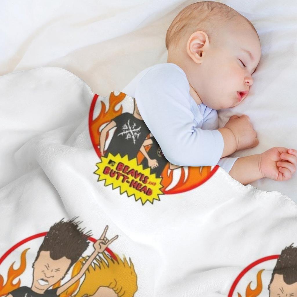 Beavis and butthead Throw Blanket Durable Warm Blanket for Daily Home Use