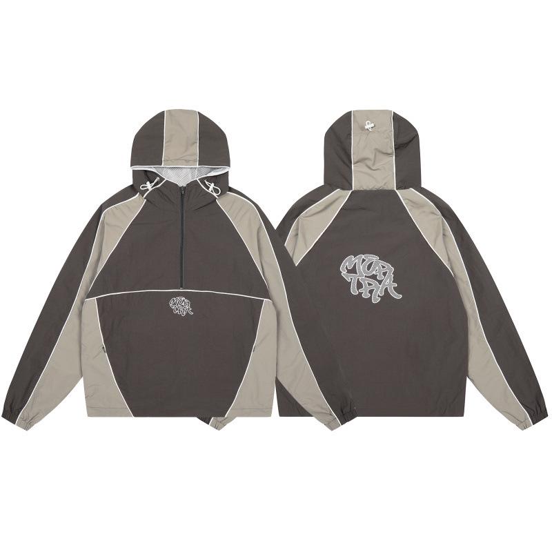 Unisex American Patchwork Batwing Sleeve Embroidered Fleece Hoodie and Casual Pants Set
