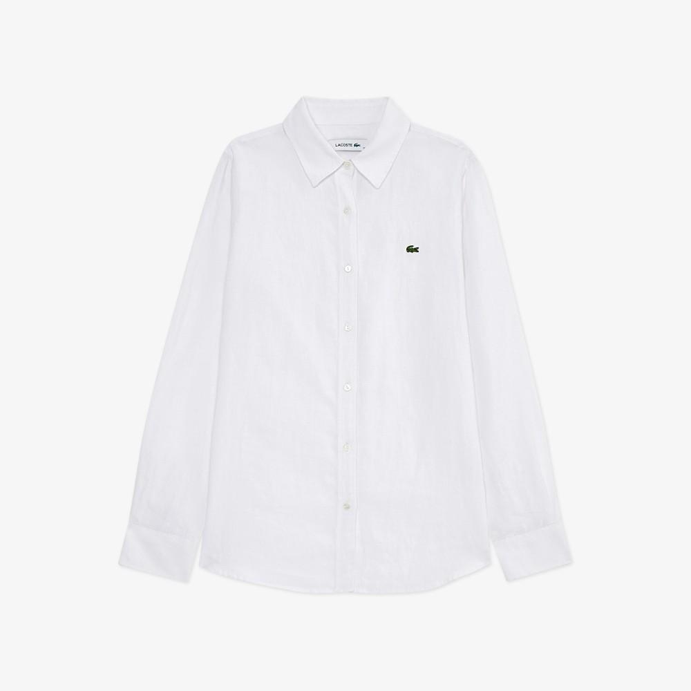 [lacoste] Women's Regular Fit Linen Shirt CF005E-56G001