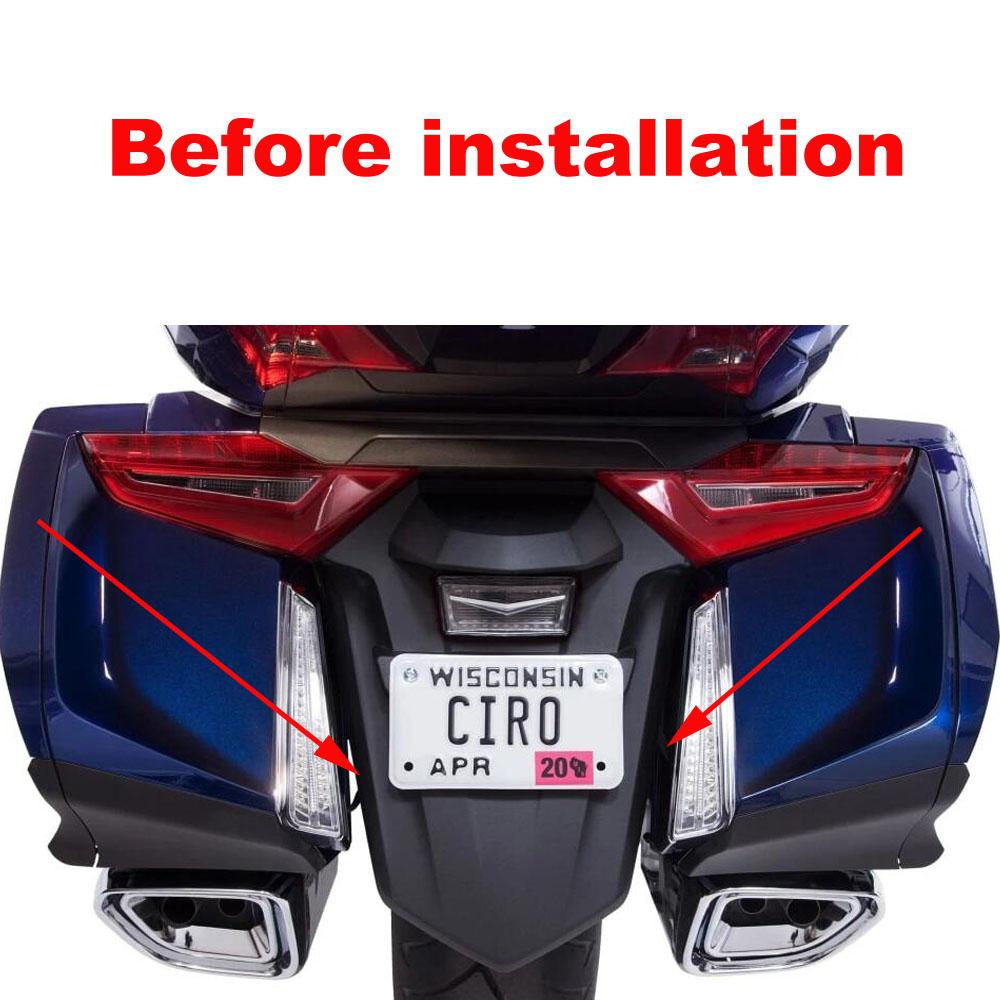 Für Honda Goldwing GL1800 GL 1800 F6B 2018 Motorrad Schwarz Hinten Fender Füllstoff Streifen Hinten fender schallwand