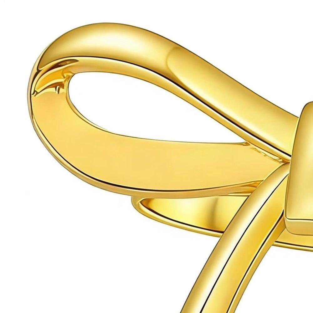 6 Pcs Gold / Silver Bow Napkin Ring Luxury Serviette Ring Napkin Buckle  Thanksgiving Easter