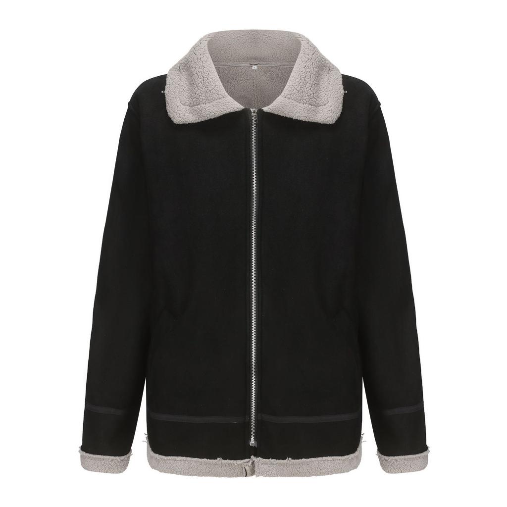 Autumn and Winter European and American Independent Station Men's Artificial Fur Fur Integrated Woolen Coat Coat