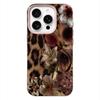 Leopard Print Vintage Flowers Phone Case For IPhone 17 Air 16 16E 15 14 13 12 11 Pro Max 16 15 14 Plus Phone Case Bumber Cover