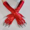 Practical Halloween Paws Gloves Stretchy Fabric Scary Costume Party Gloves for Roleplay Event Theatrical Performances