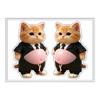Cat Stickers 3D Belly Stickers Soft Silicone For Phone Case Car Decoration Children's Birthday Party Favor Festival Supplies