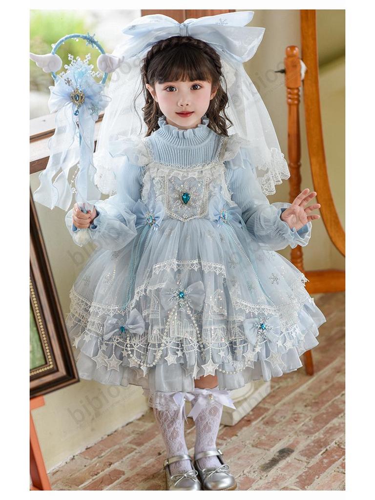 BIBIOOA Autumn 2025 Girls Princess Dress (Sizes 100-150)
